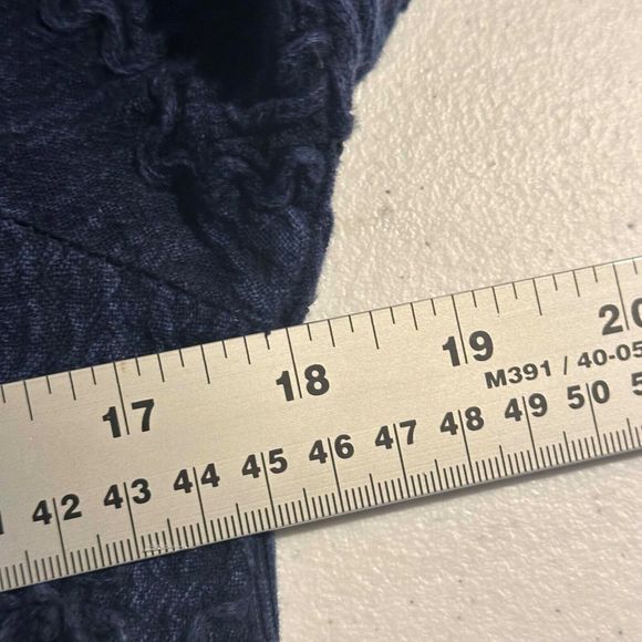 Karim Womens Small Blouse Top Shirt Blue Organic Cotton 3/4 Sleeve 3D Print - Picture 6 of 7